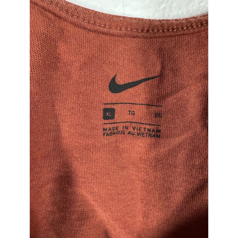 Nike‎ Tank Top Womens XL Rust Brown Crop Drawstring Hem Athletic Shirt Casual - Picture 3 of 7